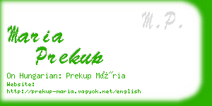 maria prekup business card